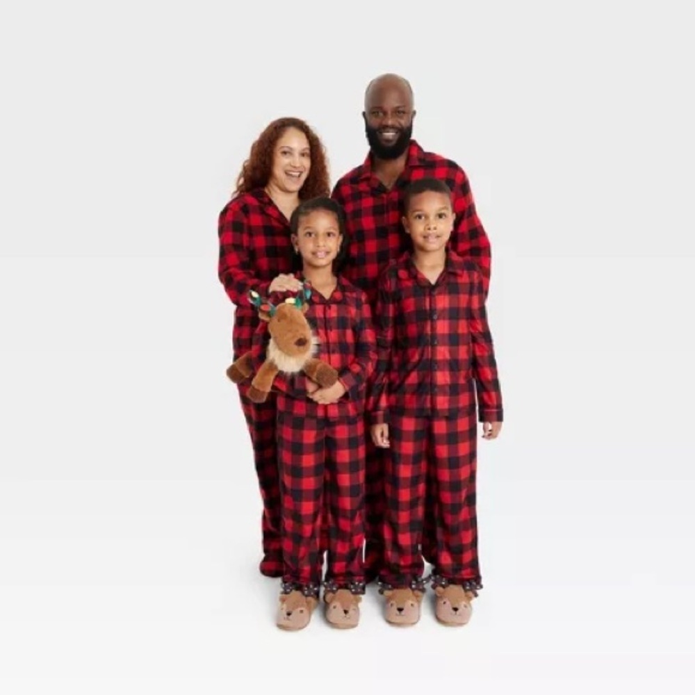 NWT Kids' Buffalo Check Holiday Matching Family Pajama Set - Wondershop™ Red 10 - Picture 10 of 10